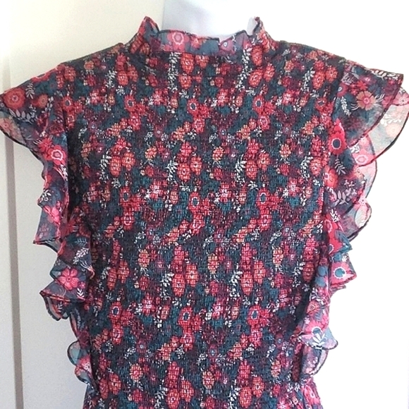 NWT Anthropologie Ranna Gill Katya Ruffled Mini Dress - Picture 2 of 12